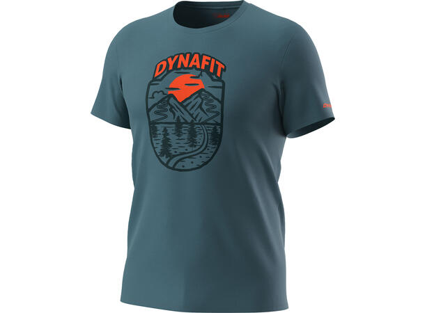 Dynafit Graphic Cotton T-Shirt M mallard blue/HORIZON US XS