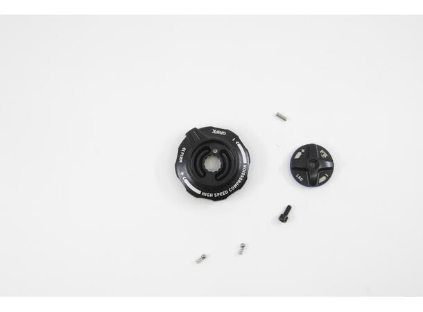 Fox 2025 Grip X HSC / LSC Topcap Interface Parts, Black Ano 