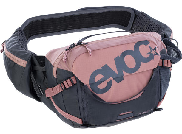 EVOC Hip Pack Pro 3L + 1,5L Bladder dusty pink-carbon grey