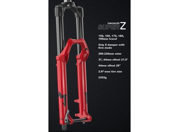 Marzocchi Super Z 29" 2025 shiny black 180mm 
