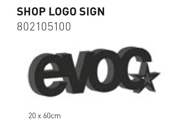 Evoc Shop Logo Sign 60x20cm