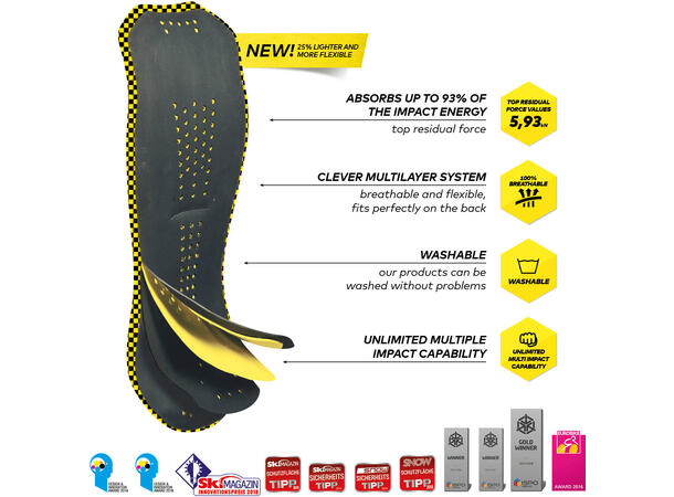 Komperdell Air Vest Light M's black/yellow M 