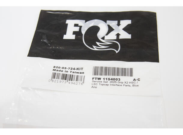 Fox 2025 Grip X2 HSC / LSC Topcap Interface Parts, Blue Ano 