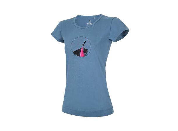 Ocun Classic T Organic Women bluestone rainbow rocket XS 