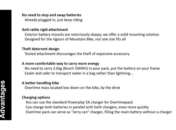 Overtimepack gir deg mer batteritid så du kan sykle enda lengre