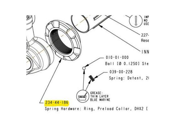 Fox Spring Hardwear Ring DHX2 2021 Preload Collar