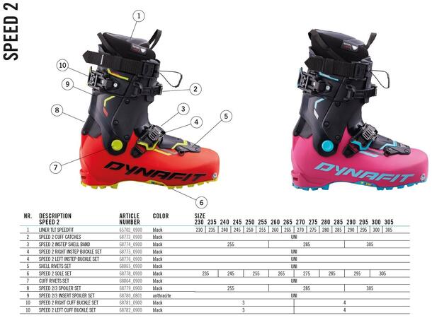 Dynafit Speed2 Left Instep Buckle Set