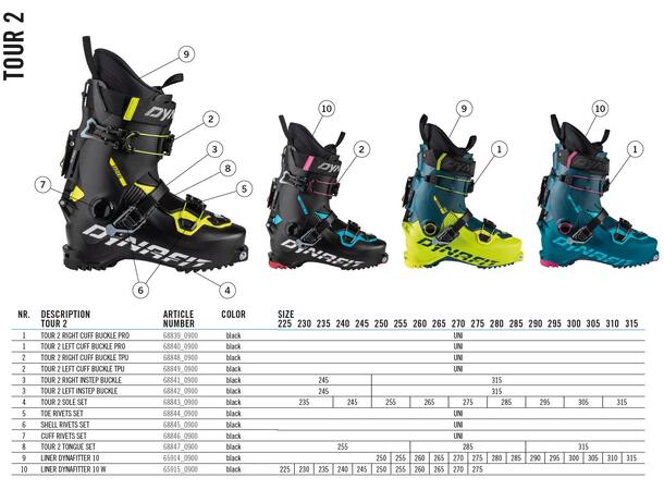 Dynafit Tour2 Instep Buckle Set Radical | Radical Pro