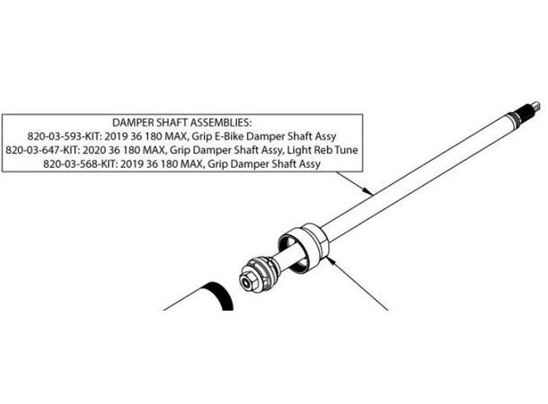 Fox 2022 34 SC 120 Max Fit4 Service set: Damper Shaft Assy 8mm 