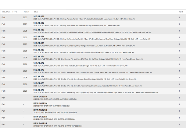 Fox2027 38 190, GRIP X LSR Damper Shaft ML50 RL50 