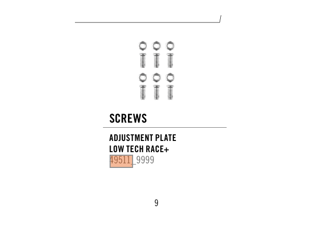 Dynafit F6837 11,15mm Torx 20 49142 - løse skruer stk