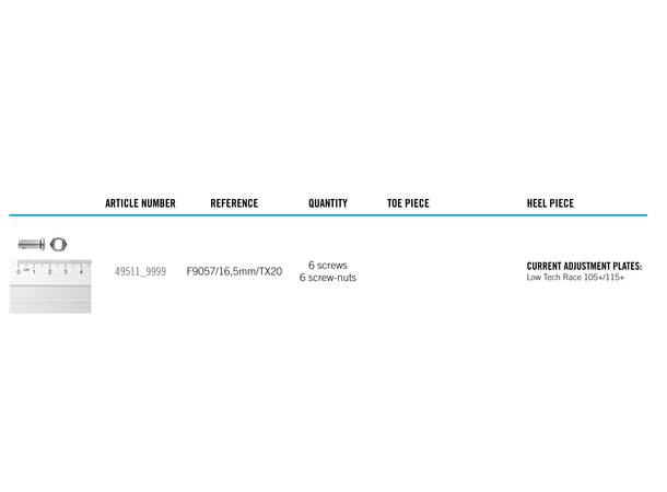 Dynafit F6837 11,15mm Torx 20 49142 - løse skruer stk