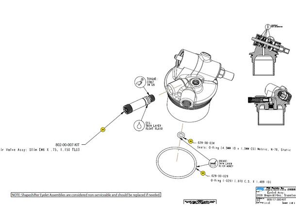 Fox  Shapeshifter Eyelet assy 2018 Trunnion 