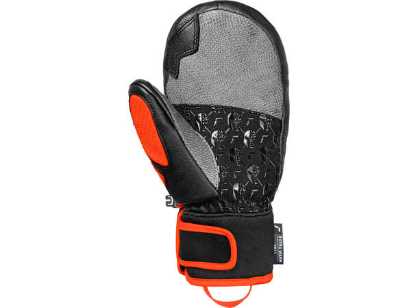 Reusch Worldcup Warrior GS Junior Mitten black/silver/fluo red 6 