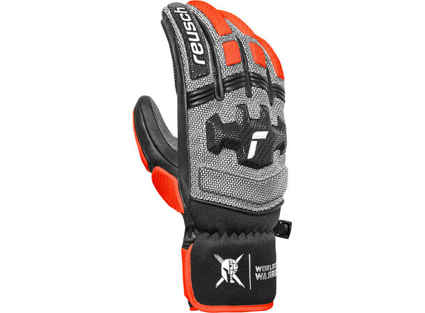 Reusch Worldcup Warrior DH black/silver/fluo red 8,5 