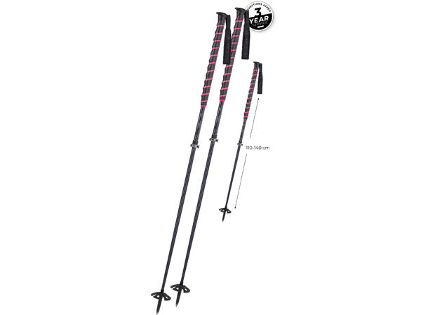 Komperdell Big Art Titanal Vario stripe black/neonpink 