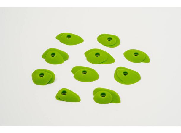 Kilter Winter Small 2 Incut Crimps (10) bright green 16-08 