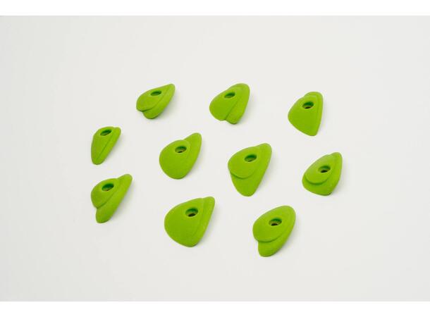Kilter Winter Small 2 Incut Crimps (10) bright green 16-08 
