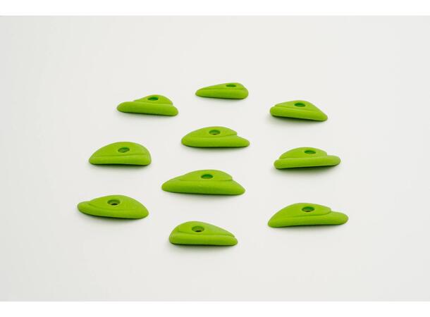 Kilter Winter Small 2 Incut Crimps (10) bright green 16-08 