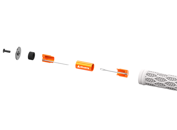 Granite Design Stash Tire Plug orange punkteringsverktøy som lagres i styret 